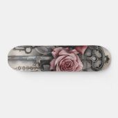 Gothic Raven & Roses Skateboard (Horizontal)