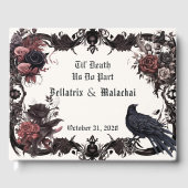 Gothic Raven Rosewood Wedding Gästebuch (Vorderseite)