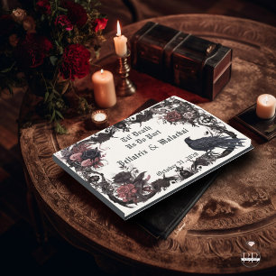Gothic Raven Rosewood Wedding Gästebuch