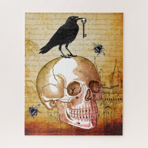 Gothic Raven Skeleton Puzzle