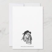 Gothic Raven Skull Halloween Einladung (Rückseite)