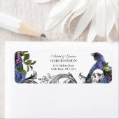 Gothic Raven & Skull Lila Rücksendeadresse (Insitu)