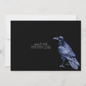 Gothic Raven Something Wicked Halloween-Party Einladung (Rückseite)