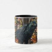 Gothic Raven Stached Glass Gothic Digital Art Tass Tasse (Zentrum)