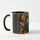Gothic Raven Stached Glass Gothic Digital Art Tass Tasse (Links)
