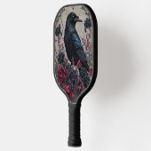 Gothic Raven und Rose Pickleball Schläger (Links)