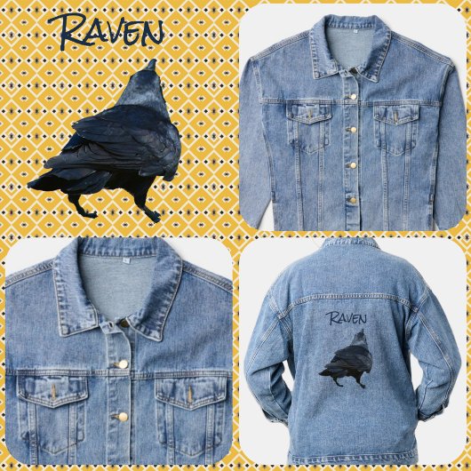 Gothic Raven Urban Crow Jeansjacke