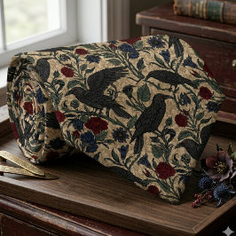 Gothic Raven Vintage Blumenhochzeit Krawatte