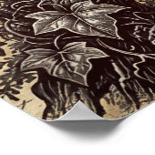 Gothic Raven Vintage Script Dark Academia Poster (Ecke)