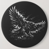 Gothic Raven – von BurnsInHell Button (Vorderseite)