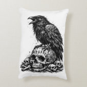 Gothic Raven – von BurnsInHell Dekokissen (Rückseite(Vertikal))