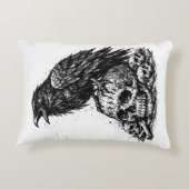 Gothic Raven – von BurnsInHell Dekokissen (Rückseite)