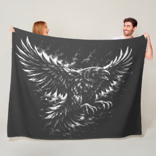 Gothic Raven – von BurnsInHell Fleecedecke