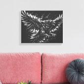 Gothic Raven – von BurnsInHell Leinwanddruck (Insitu (Wohnzimmer))