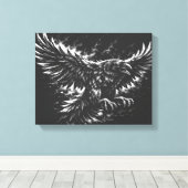 Gothic Raven – von BurnsInHell Leinwanddruck (Insitu (Holzboden))