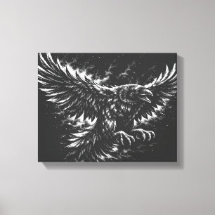 Gothic Raven – von BurnsInHell Leinwanddruck