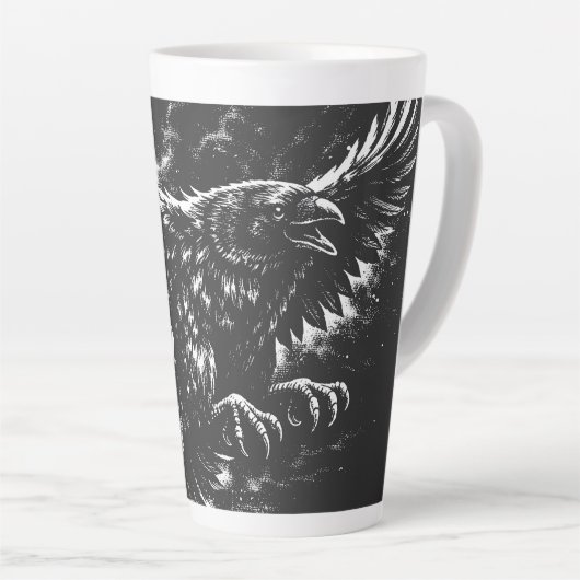 Gothic Raven – von BurnsInHell Milchtasse (Rechte Ecke)