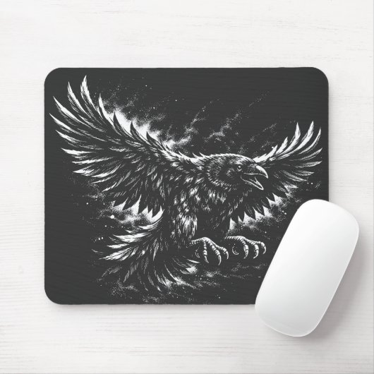 Gothic Raven – von BurnsInHell Mousepad (Mit Mouse)