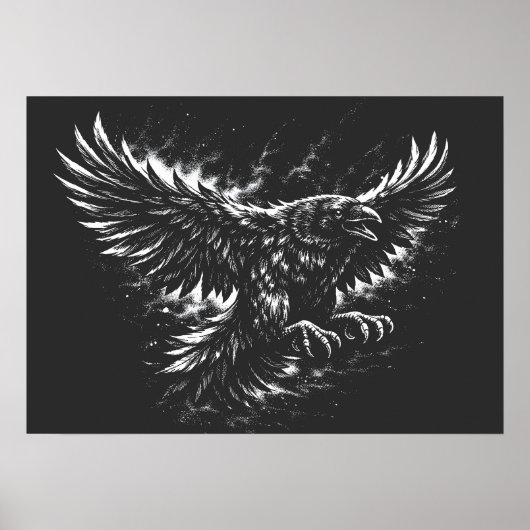 Gothic Raven – von BurnsInHell Poster (Vorne)