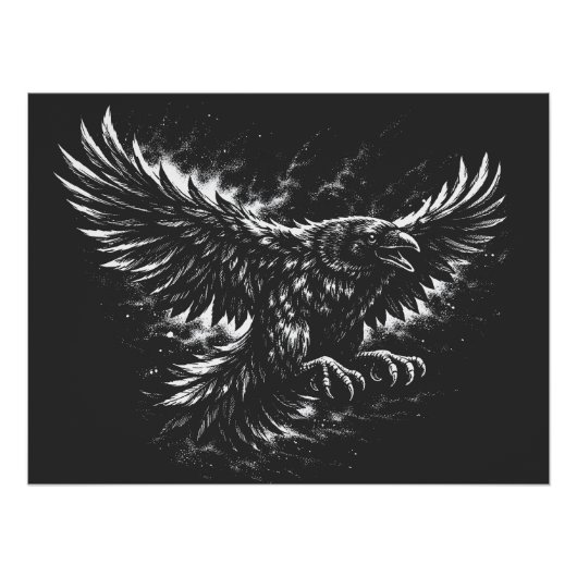 Gothic Raven – von BurnsInHell Poster (Vorderseite)