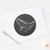 Gothic Raven – von BurnsInHell Runder Aufkleber (Umschlag)
