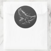 Gothic Raven – von BurnsInHell Runder Aufkleber (Tasche)