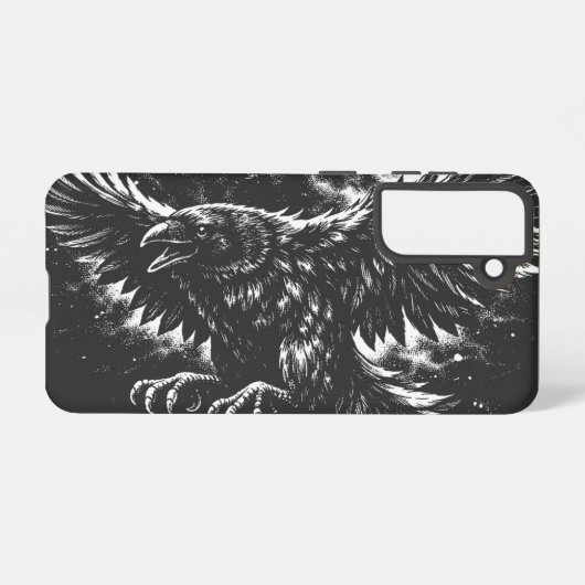 Gothic Raven – von BurnsInHell Samsung Galaxy Hülle (Rückseite (Horizontal))