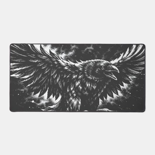 Gothic Raven – von BurnsInHell Schreibtischunterlage (Vorderseite)