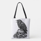 Gothic Raven – von BurnsInHell Tasche (Rückseite)