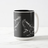Gothic Raven – von BurnsInHell Zweifarbige Tasse (VorderseiteRechts)