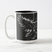 Gothic Raven – von BurnsInHell Zweifarbige Tasse (Links)