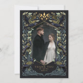 Gothic Raven Wedding Dankeschön Card Dankeskarte (Vorderseite)