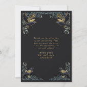 Gothic Raven Wedding Dankeschön Card Dankeskarte (Rückseite)