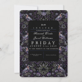 Gothic Raven William Morris Wedding Einladung