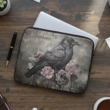 Gothic Raven with Roses Dark