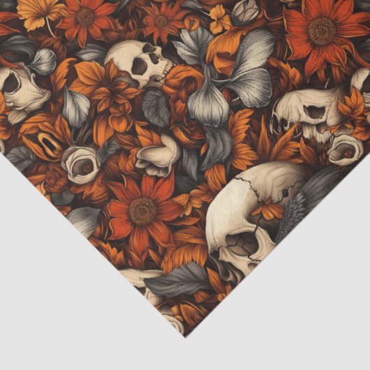 Gothic Ravens Autumn Tissue Paper Seidenpapier (Detail)