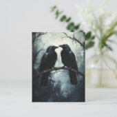 Gothic Ravens: Eine dunkle und geheimnisvolle Ölma Postkarte (Stehend Vorderseite)