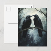 Gothic Ravens: Eine dunkle und geheimnisvolle Ölma Postkarte (Vorne/Hinten)