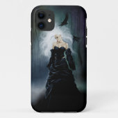 Gothic Ravens Forest Woman Black Case-Mate iPhone Hülle (Rückseite)