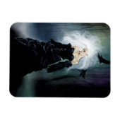 Gothic Ravens Forest Woman Black Magnet (Horizontal)