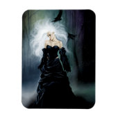 Gothic Ravens Forest Woman Black Magnet (Vertikal)