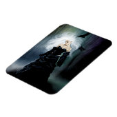 Gothic Ravens Forest Woman Black Magnet (Linke Seite)