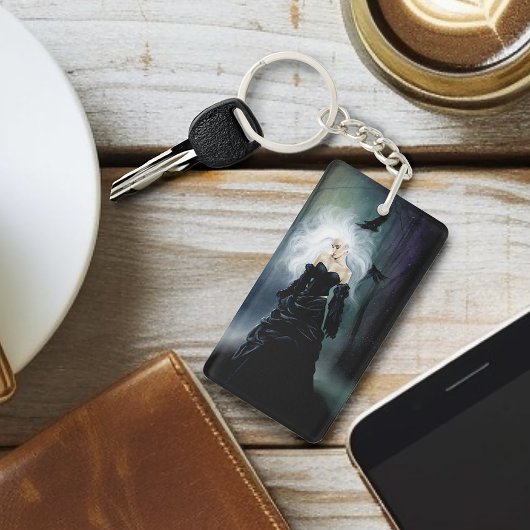 Gothic Ravens Forest Woman Black Schlüsselanhänger