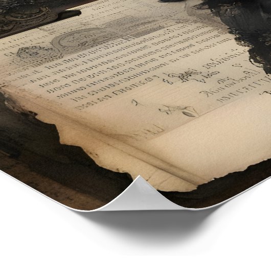 Gothic Ravens Girl Poster (Ecke)