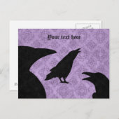 Gothic ravens schwarz und lila postkarte (Vorne/Hinten)