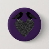 Gothic Ravens und Black Heart Button (Vorderseite)