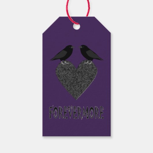 Gothic Ravens und Black Heart Custom Geschenkanhänger (Vorderseite)