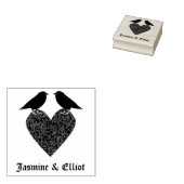 Gothic Ravens und Black Heart Custom Gummistempel (Stempel)