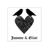 Gothic Ravens und Black Heart Custom Gummistempel (Prägung)