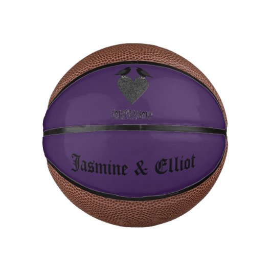 Gothic Ravens und Black Heart Custom Mini Basketball (Vorderseite)